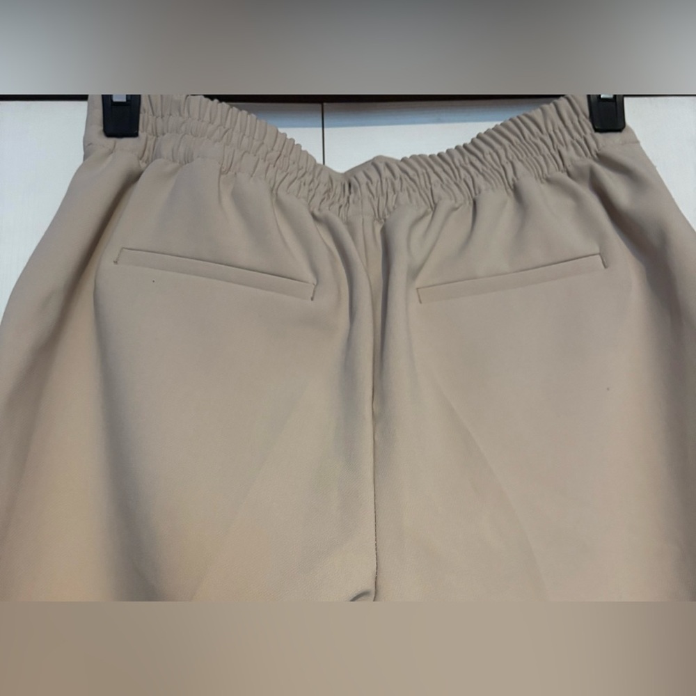 Zara Beige High-Waist Trousers - Picture 5 of 10